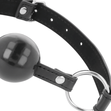 Bavaglio in pelle regolabile per giochi BDSM e fetish di qualità